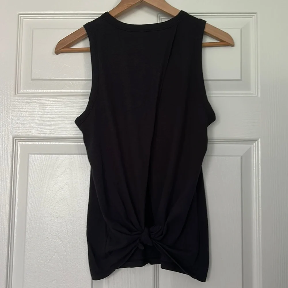 J. Crew Tie-Back Tank Top Black Small